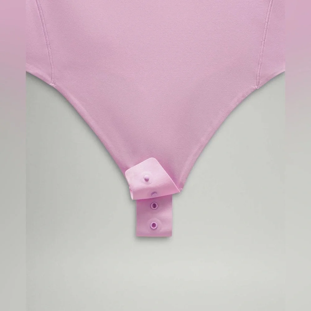 Lululemon Wundermost Ultra-Soft Nulu High-Neck Sleeveless Bodysuit - Vital Pink - Picture 2 of 7